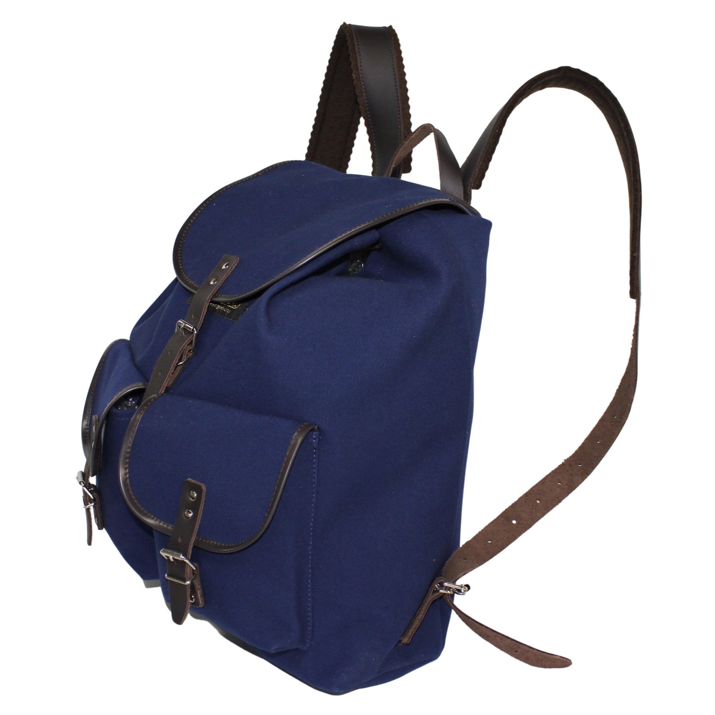 RU137 Baumwoll-Rucksack 17 L Blau mit dunklem Einfass