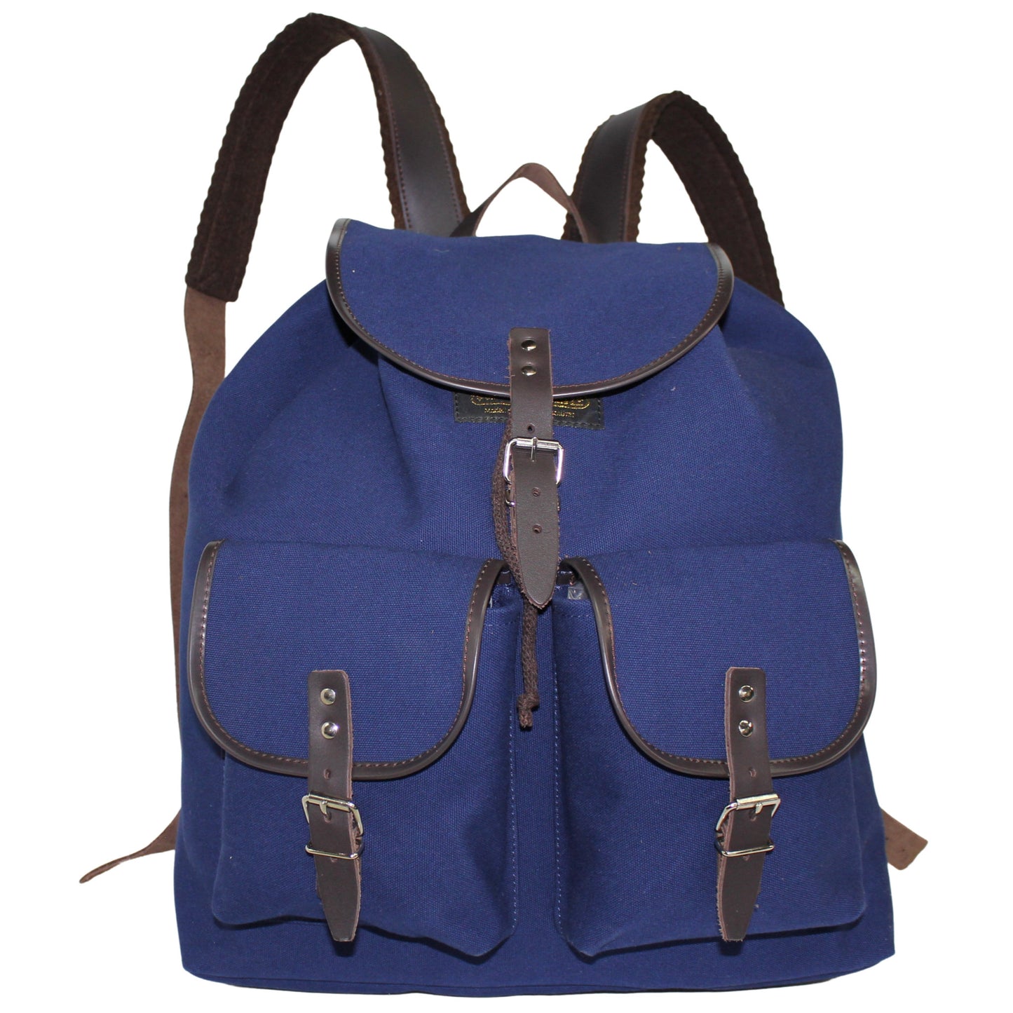 RU137 Baumwoll-Rucksack 17 L Blau mit dunklem Einfass